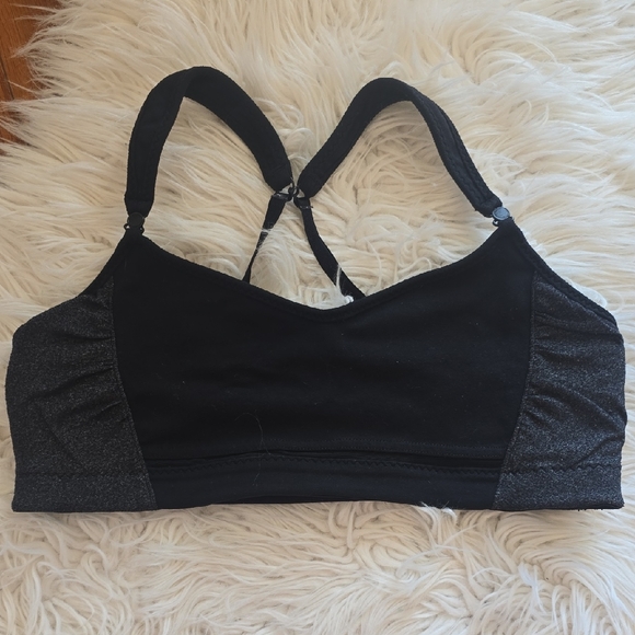 Lululemon Athletica Black and Gray Sports Bra with Smooth Cups - Picture 1 of 5